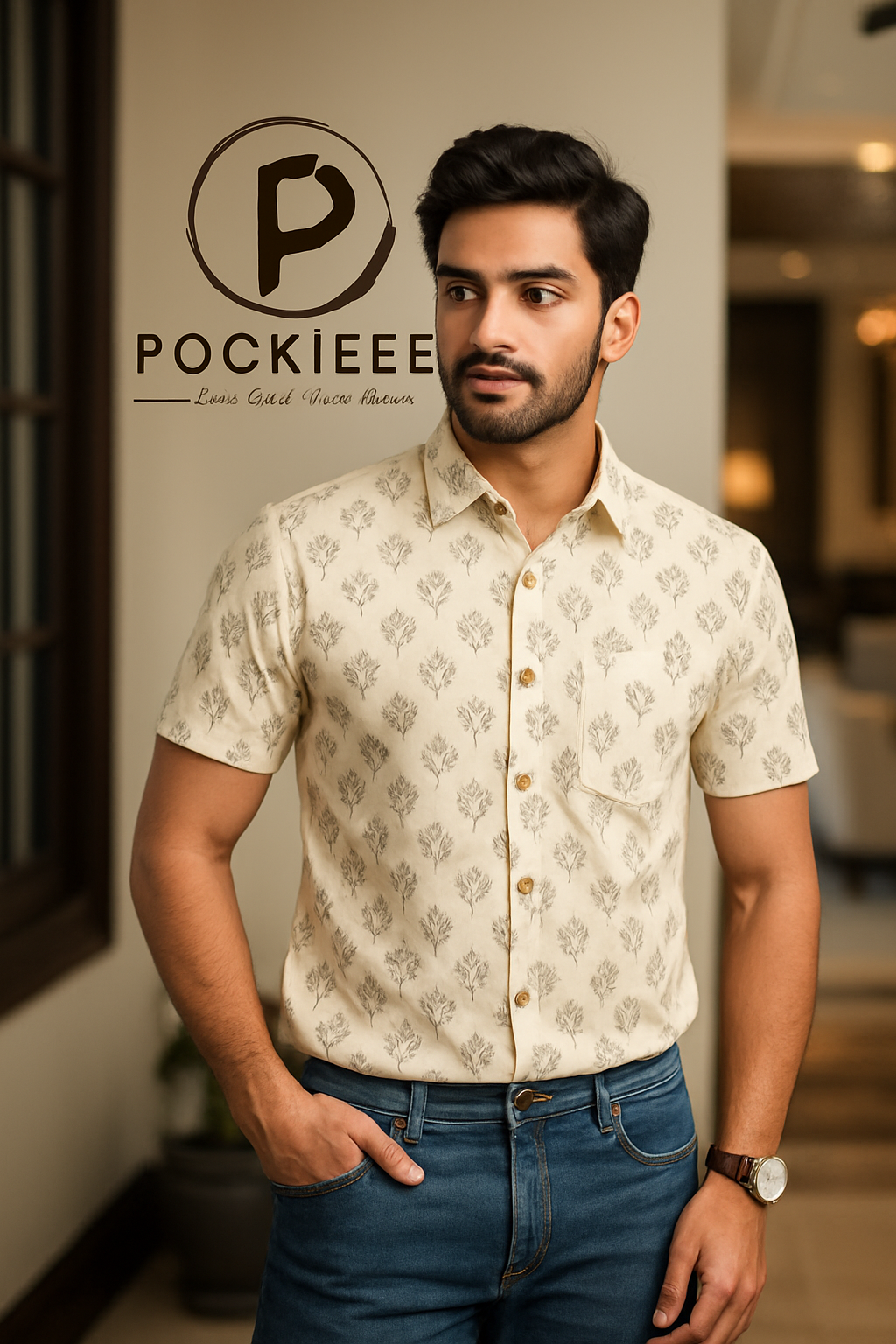 Men’s Cotton Half-Sleeve Shirt
